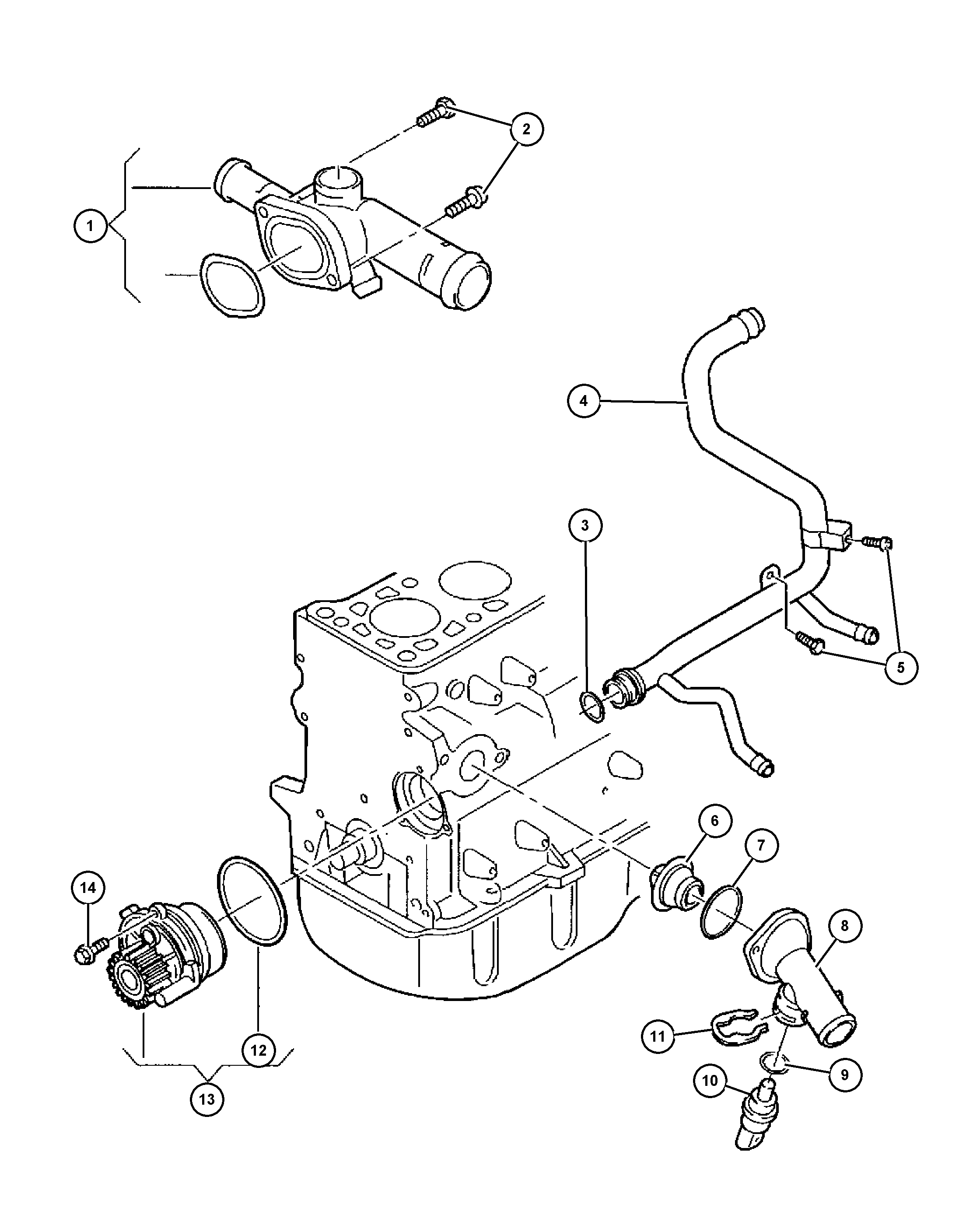 Chrysler 68 000 693 AB - Water Pump parts5.com