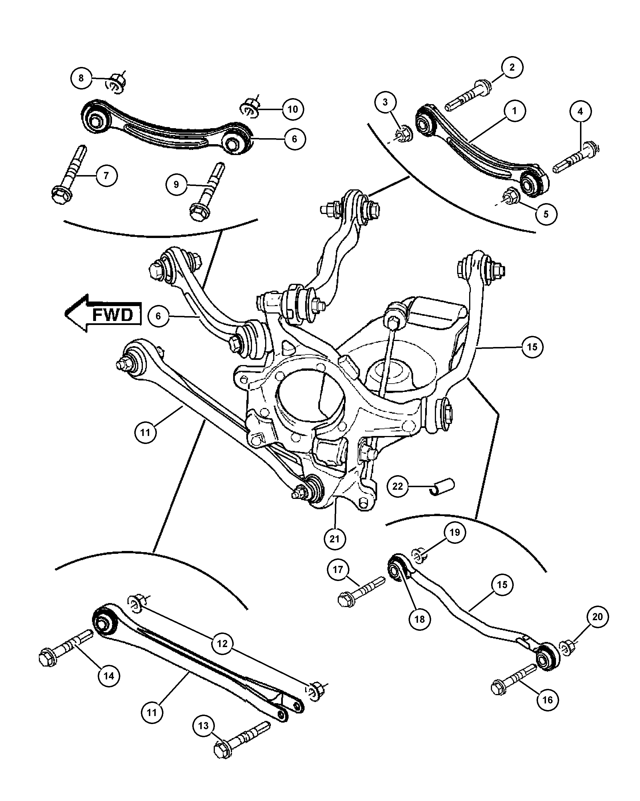 Chrysler 68158 136AA - Krmilje, obesa koles parts5.com