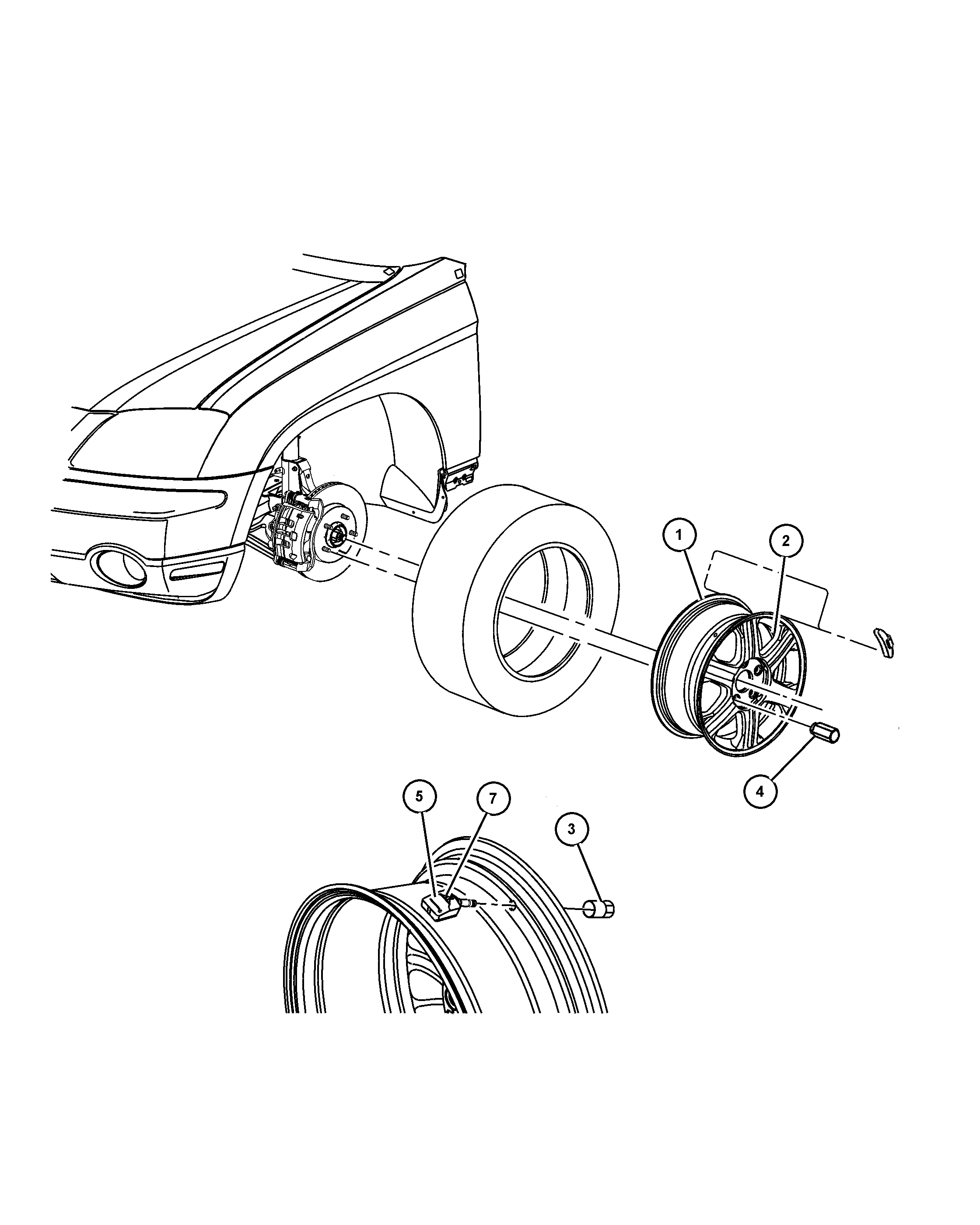 Chrysler 52088 990AC - Senzor, sistem de control al presiunii pneuri parts5.com