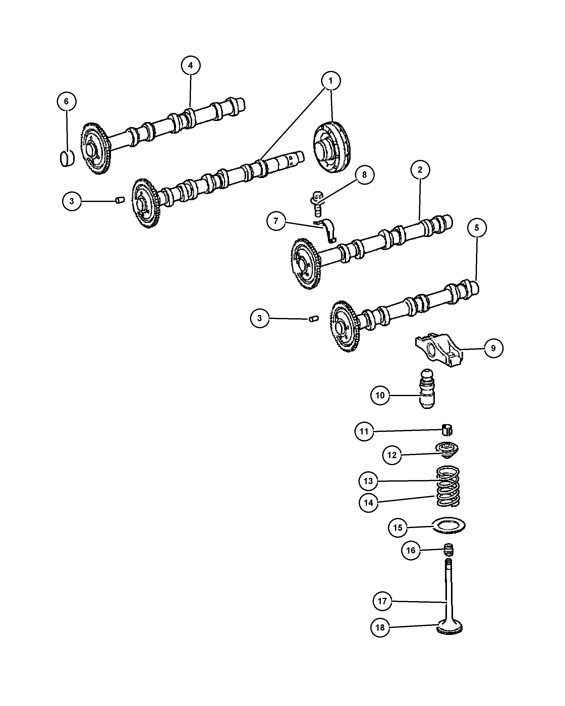 Chrysler 5175 438AA - Tiivistesarja, venttiilivarsi parts5.com