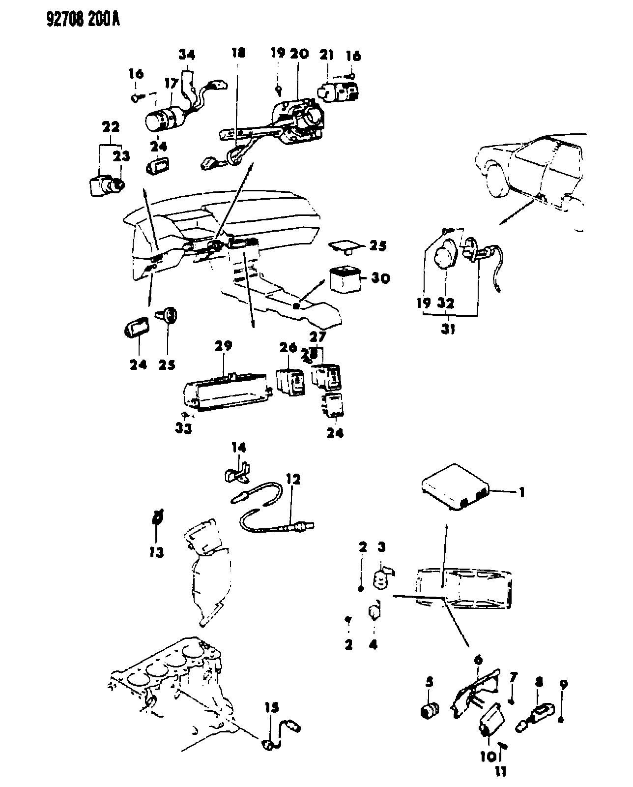 Mitsubishi MD14 8738 - Lambda Sensor parts5.com