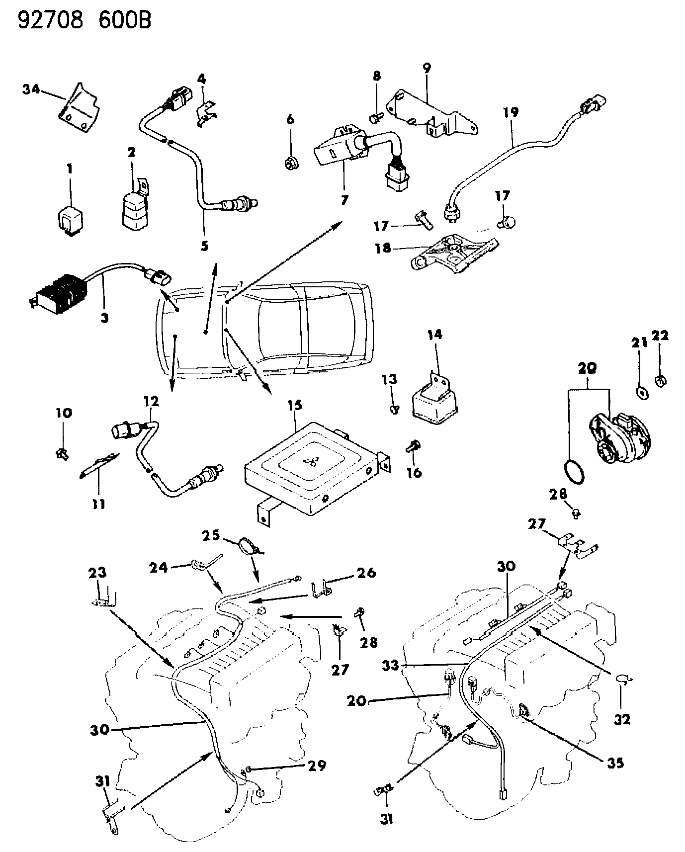 Mitsubishi MD16 4422 - Sonda Lambda parts5.com