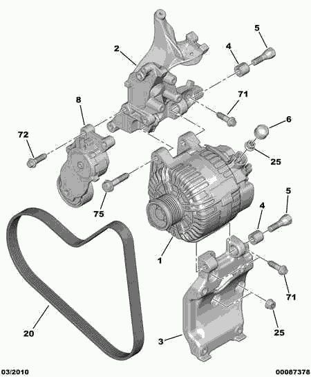 PEUGEOT 96 780 488 80 - Alternator parts5.com