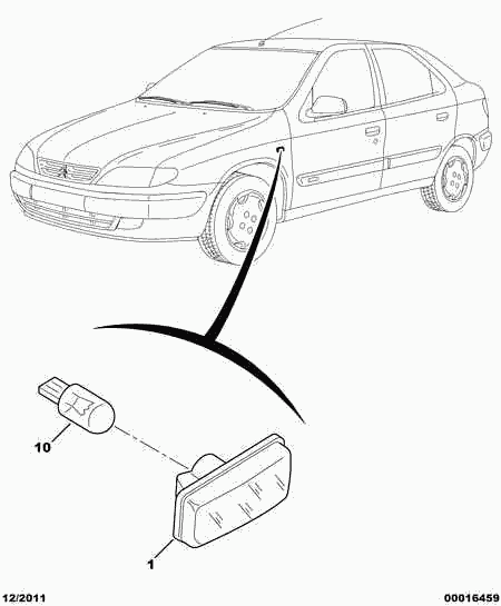 CITROËN 6216.C1 - Żarówka, światła błyskowe / obrotowe parts5.com