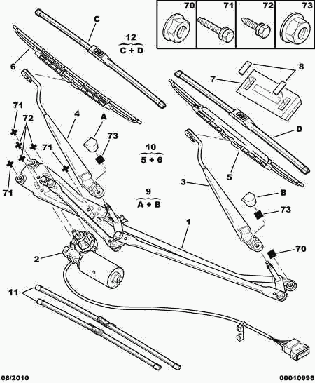 CITROËN 6426 R2 - Metlica brisalnika stekel parts5.com