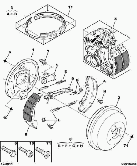 CITROËN 4310 74 - Reglaj, frana tambur parts5.com