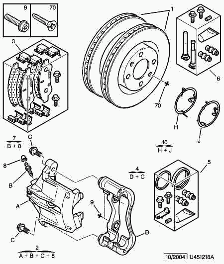 CITROËN 4252 53 - Σετ τακάκια, δισκόφρενα parts5.com