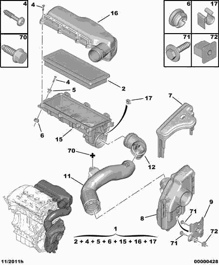 PEUGEOT 1444 QS - Air Filter parts5.com