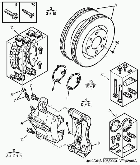 CITROËN 4253 42 - Σετ τακάκια, δισκόφρενα parts5.com