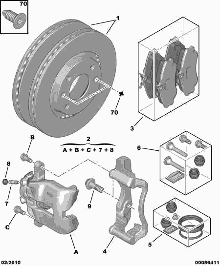 CITROËN 4401 K6 - Etrier frana parts5.com