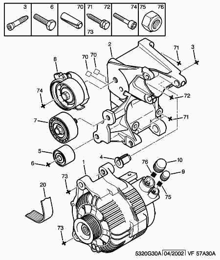 PEUGEOT 5705.5T - Генератор parts5.com