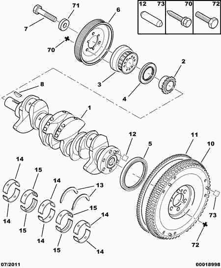 PEUGEOT 0513 A0 - Deflection / Guide Pulley, timing belt parts5.com