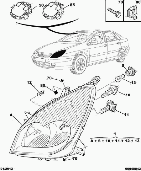 CITROËN 6216 A8 - Sijalica, far za dugo svetlo parts5.com