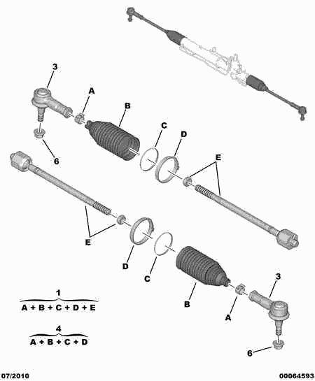 PEUGEOT 3812 F0 - Осевой шарнир, рулевая тяга parts5.com