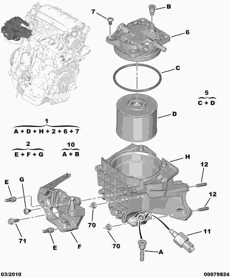 CITROËN/PEUGEOT 1901 91 - Filtro combustible parts5.com