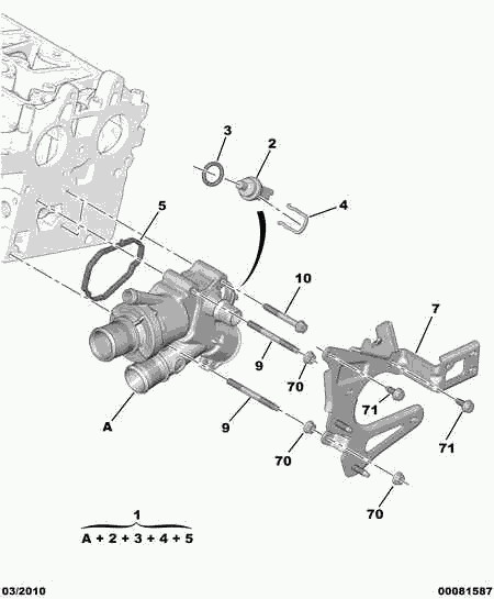 CITROËN 98 036 487 80 - Termostat,lichid racire parts5.com