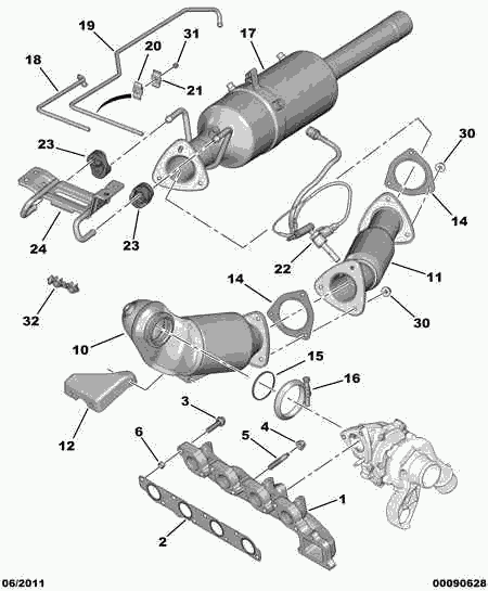 PEUGEOT 1755.S4 - Soporte, silenciador parts5.com