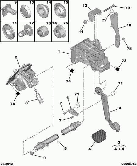 CITROËN/PEUGEOT 4534 40 - Stikalo zavorne luci parts5.com