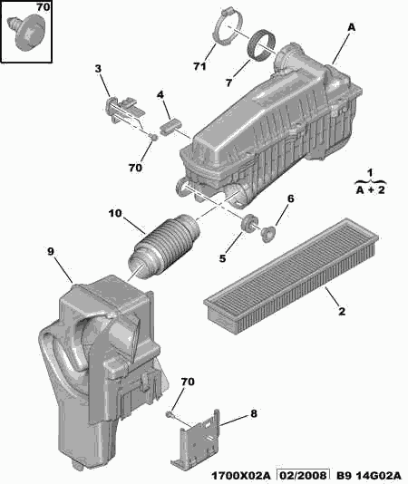 PEUGEOT 1444 PR - Zracni filter parts5.com