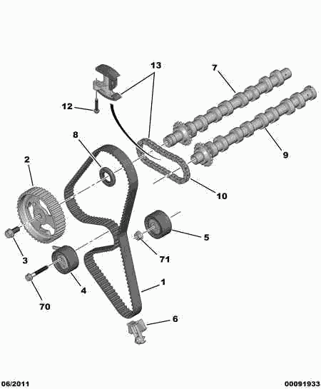 PEUGEOT 0816.F7 - Зубчатый ремень ГРМ parts5.com