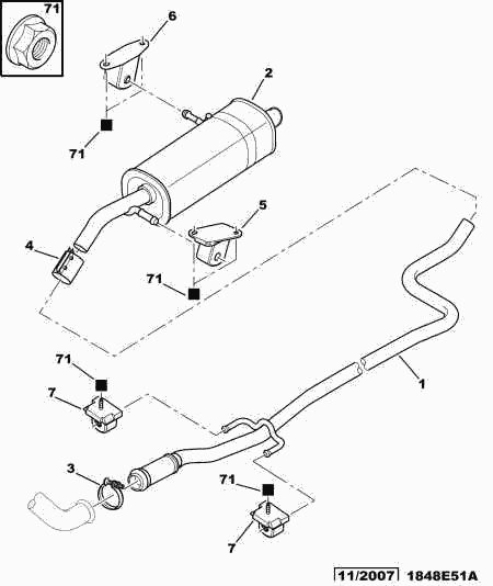 CITROËN 1736.18 - Conectores de tubos, sistema de escape parts5.com