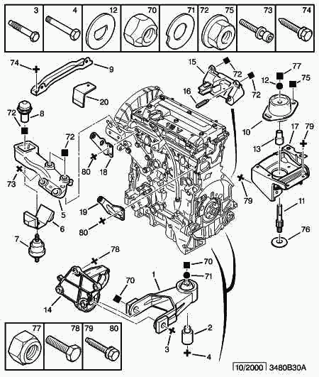 CITROËN 1807 N0 - Soporte, motor parts5.com