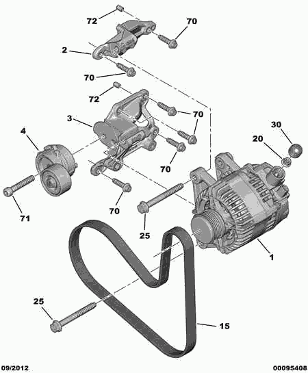 PEUGEOT 96 758 744 80 - Keilrippenriemen parts5.com