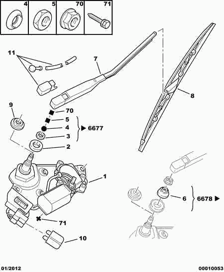 PEUGEOT (DF-PSA) 6426 KC - Lamela stergator parts5.com