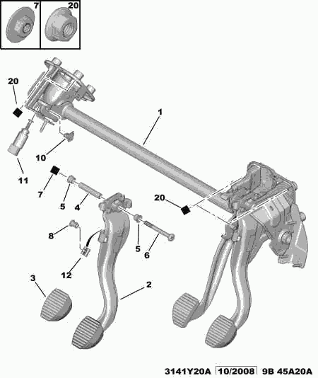 PEUGEOT 4534.48 - Stikalo zavorne luci parts5.com