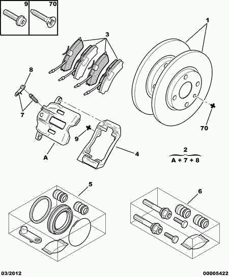 CITROËN 4427 79 - Repair Kit, brake caliper parts5.com