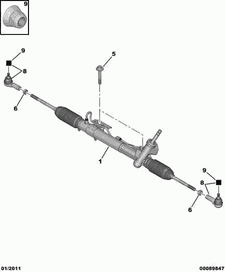 PEUGEOT 3817 74 - Hlava příčného táhla řízení parts5.com