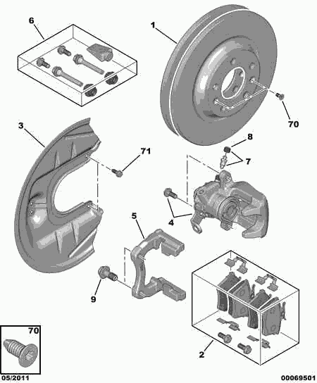 CITROËN 4439 36 - Guide Sleeve Kit, brake caliper parts5.com