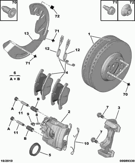 CITROËN 4404 G1 - Sada vodicích pouzder, brzdový třmen parts5.com