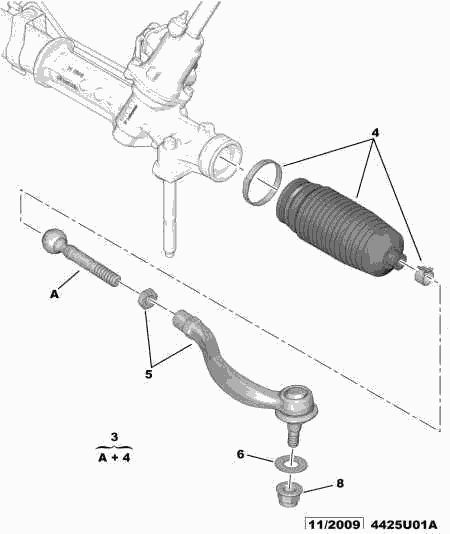 CITROËN 3812.F3 - Articulatie axiala, cap de bara parts5.com