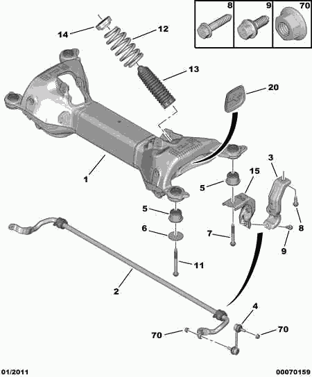 CITROËN 5152 68 - Bush of Control / Trailing Arm parts5.com