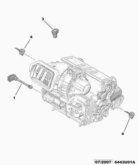 PEUGEOT (DF-PSA) 6445 YY - Sensor, temperatura interior parts5.com