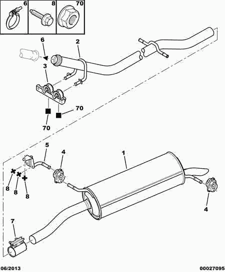 PEUGEOT (DF-PSA) 1736 33 - Conector teava, sistem de esapament parts5.com