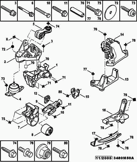 DS 1807 ER - Soporte, motor parts5.com