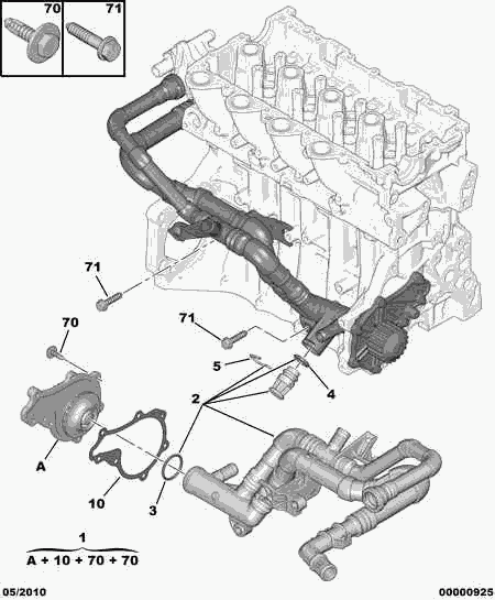 CITROËN (DF-PSA) 1201.G9 - Pompa apa parts5.com