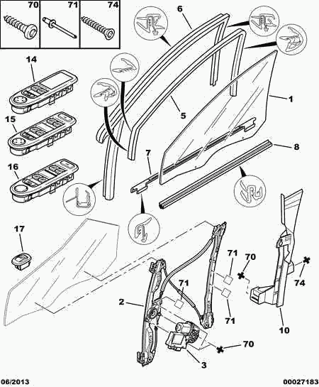 CITROËN 9221 P7 - Window Regulator parts5.com