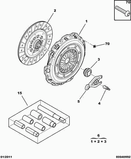 CITROËN 2052.39 - Clutch Kit parts5.com