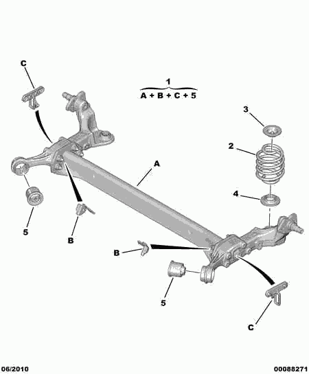 PEUGEOT 5131 C1 - Suport, ax parts5.com