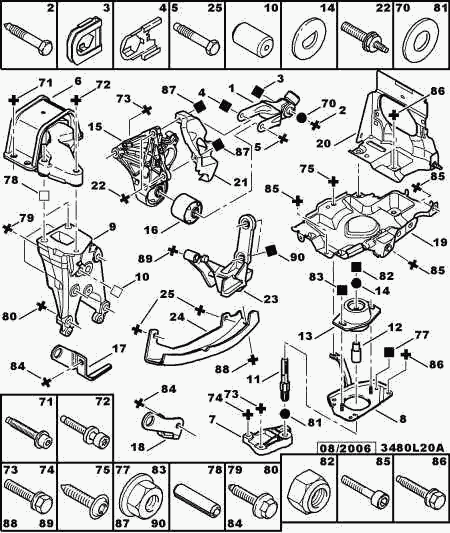 PEUGEOT 1806 68 - Soporte, motor parts5.com