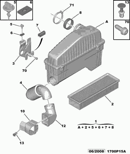 CITROËN 1444 EC - Filtru aer parts5.com