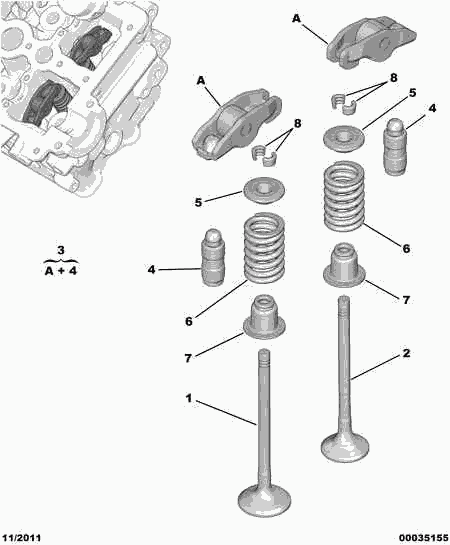 PEUGEOT (DF-PSA) 0942.53 - Culbutor supapa parts5.com