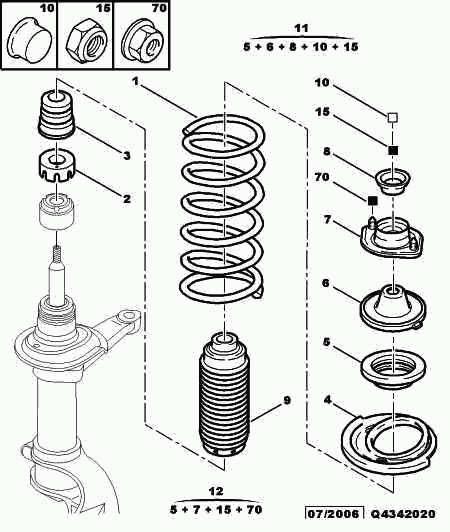 CITROËN 5038 50 - Rulment sarcina suport arc parts5.com