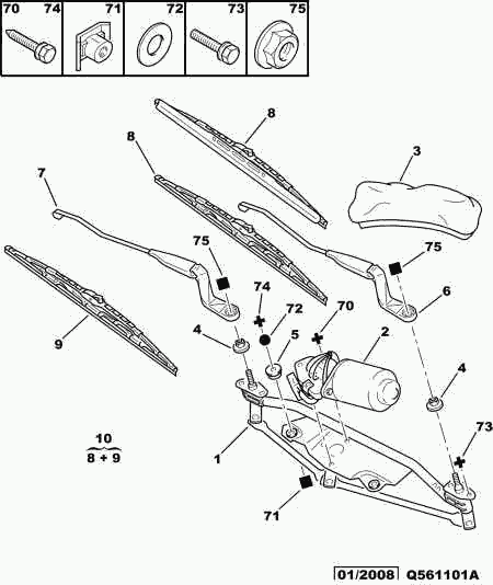 PEUGEOT (DF-PSA) 6426.SS - Silecek süpürgesi parts5.com