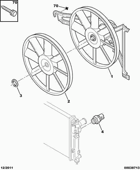 PEUGEOT 1254 57 - Fan, radiator parts5.com