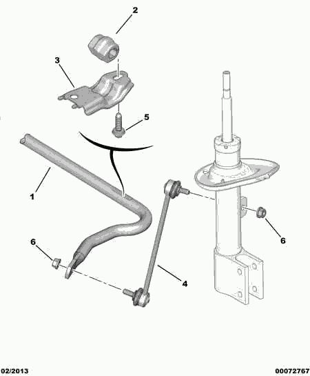 PEUGEOT (DF-PSA) 98 049 474 80 - Rod / Strut, stabiliser parts5.com