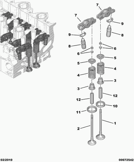 CITROËN 0942.89 - Culbutor supapa parts5.com